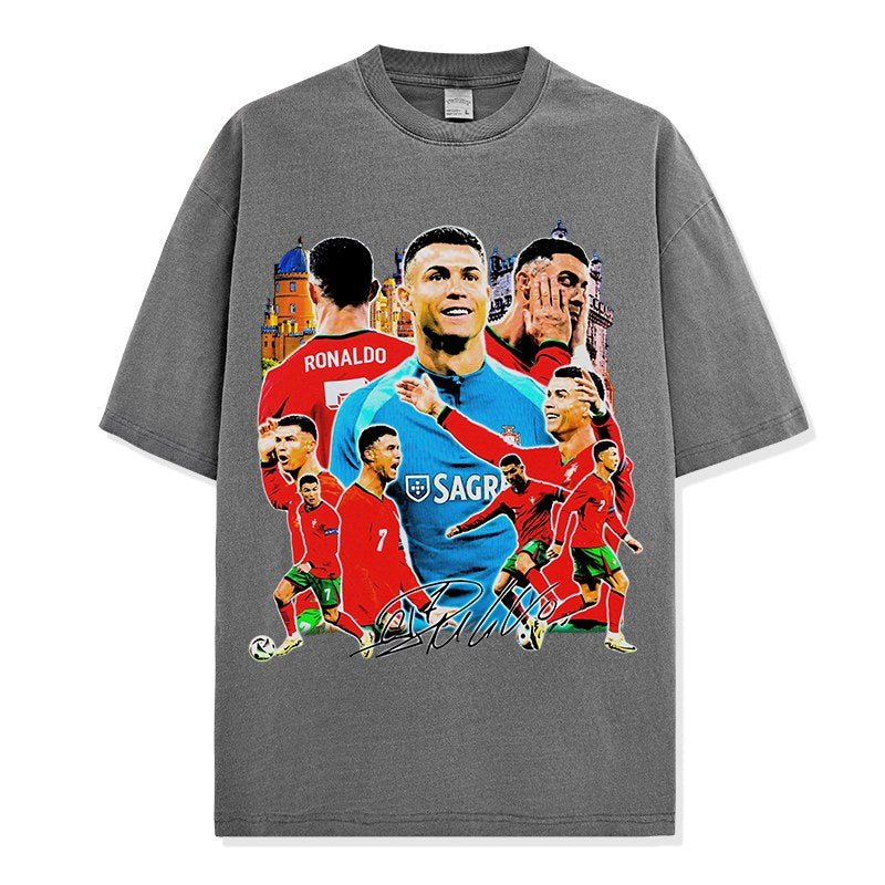 CRISTIANO RONALDO VINTAGE TEE · WORLD STAGE