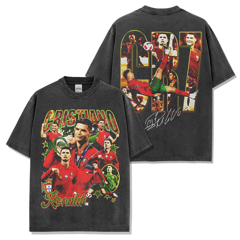 CRISTIANO RONALDO VINTAGE TEE · NO LOOK