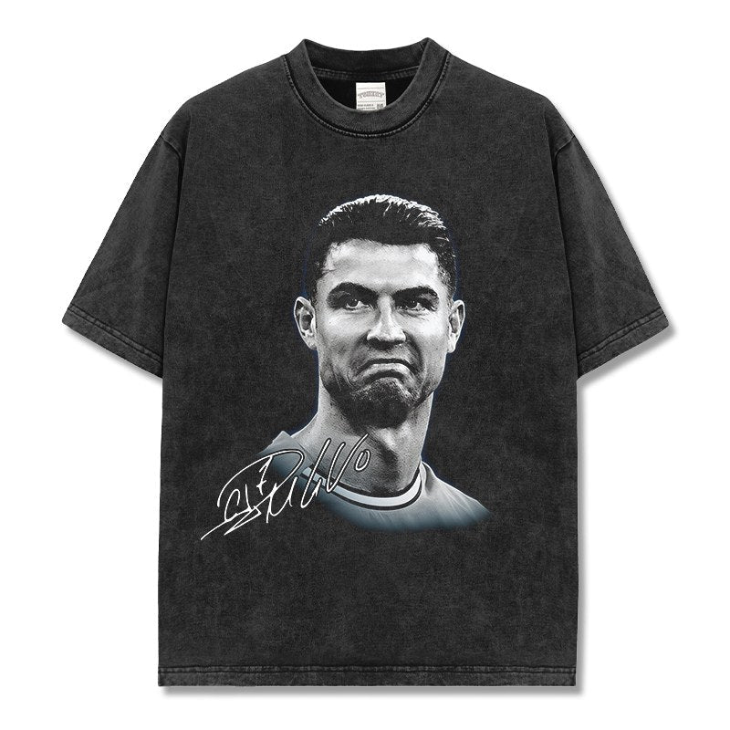 CRISTIANO RONALDO VINTAGE TEE · TOP BIN
