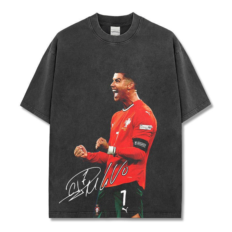 CRISTIANO RONALDO VINTAGE TEE · INJURY TIME