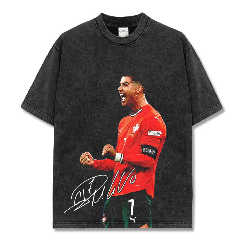 CRISTIANO RONALDO VINTAGE TEE · INJURY TIME