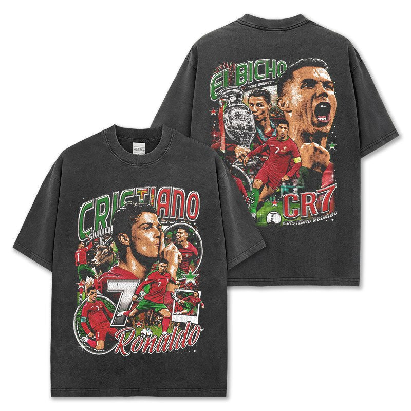 CRISTIANO RONALDO VINTAGE TEE · GOLDEN BOOT