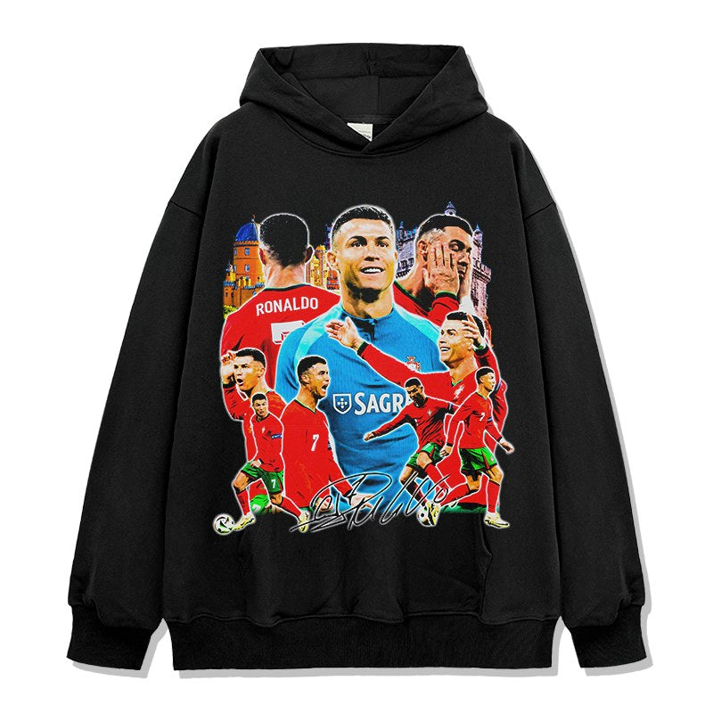 CRISTIANO RONALDO VINTAGE HOODIE · WORLD STAGE