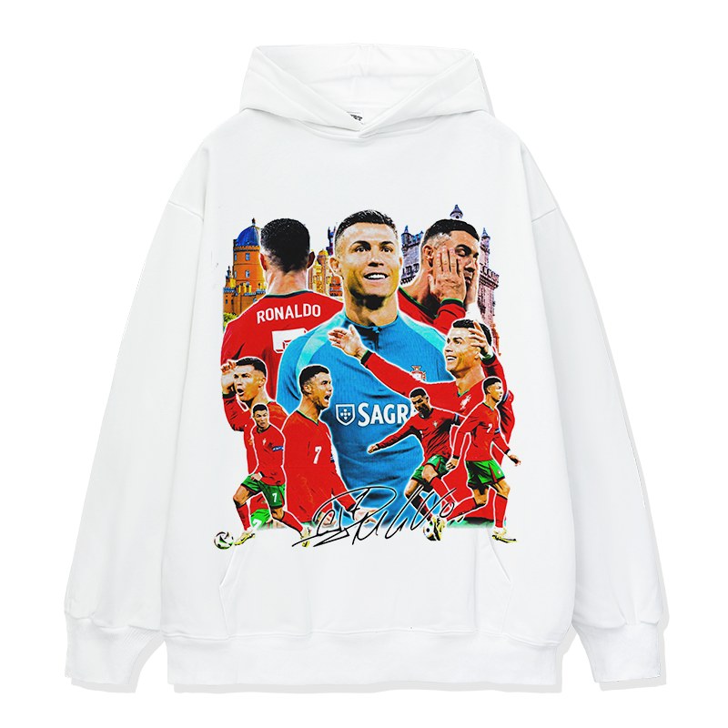 CRISTIANO RONALDO VINTAGE HOODIE · WORLD STAGE
