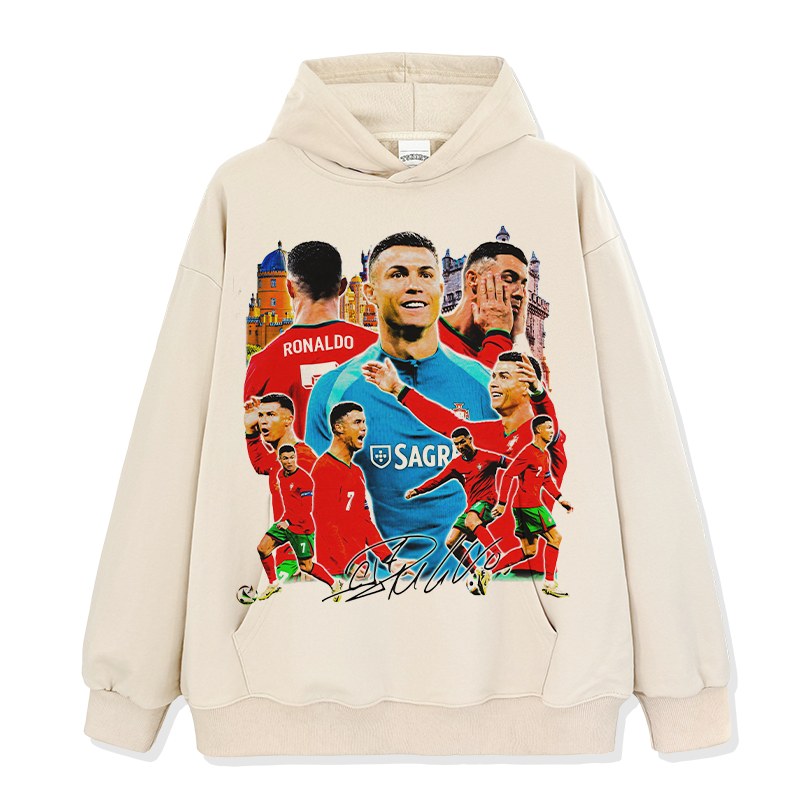CRISTIANO RONALDO VINTAGE HOODIE · WORLD STAGE