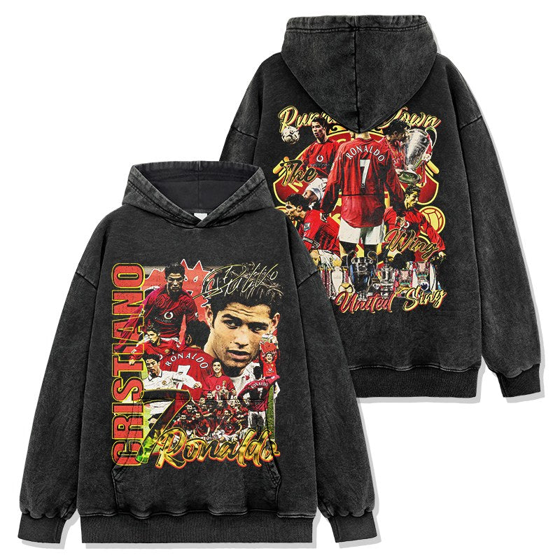 CRISTIANO RONALDO VINTAGE HOODIE · CAPTAIN
