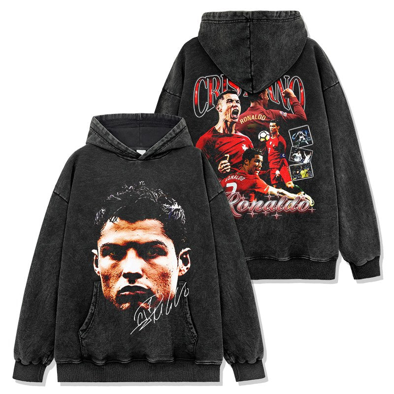 CRISTIANO RONALDO VINTAGE HOODIE · CORNER FLAG