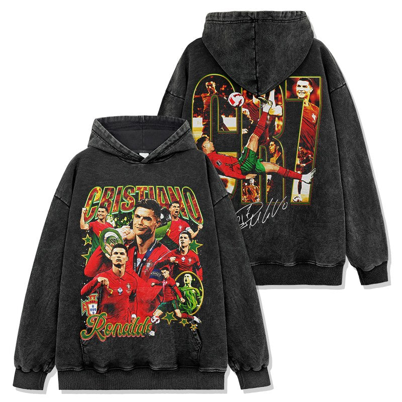 CRISTIANO RONALDO VINTAGE HOODIE · NO LOOK