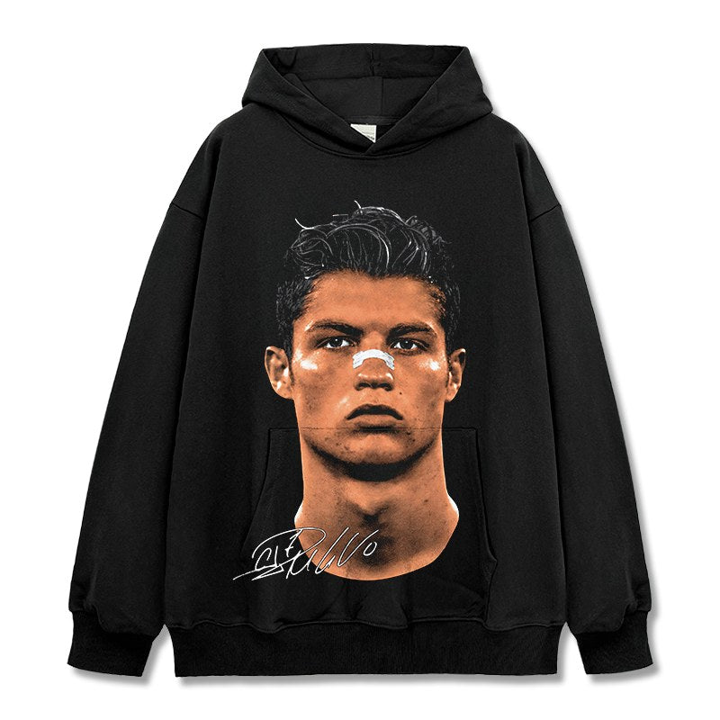 CRISTIANO RONALDO VINTAGE HOODIE · NUTMEG