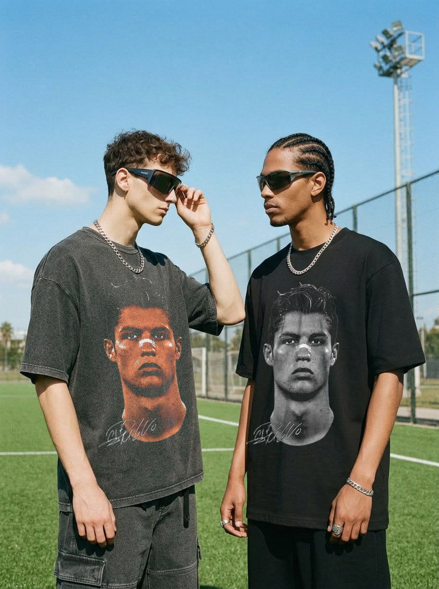 CRISTIANO RONALDO VINTAGE HOODIE · NUTMEG