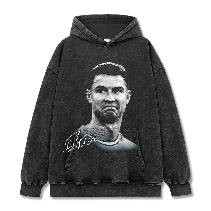 CRISTIANO RONALDO VINTAGE HOODIE · TOP BIN