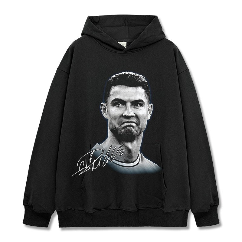 CRISTIANO RONALDO VINTAGE HOODIE · TOP BIN