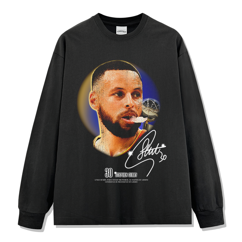 STEPHEN CURRY LONG SLEEVE · STEP BACK