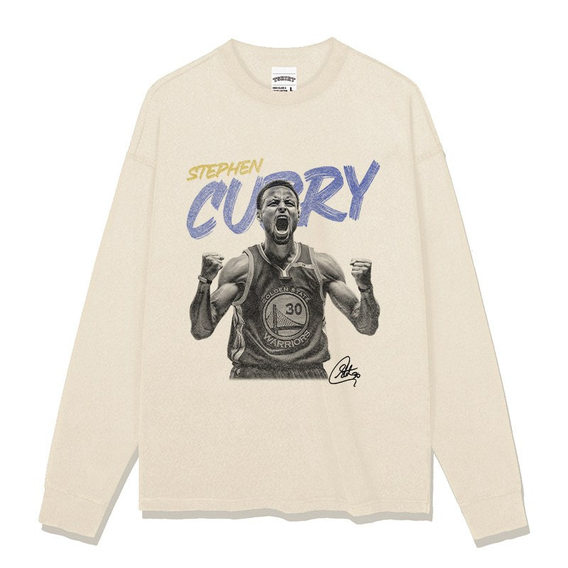 STEPHEN CURRY LONG SLEEVE · NOTHING BUT NET