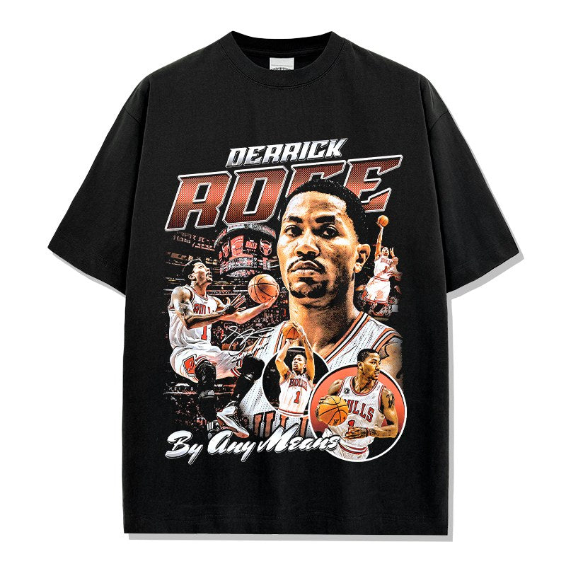 DERRICK ROSE VINTAGE TEE · HALL OF FAME