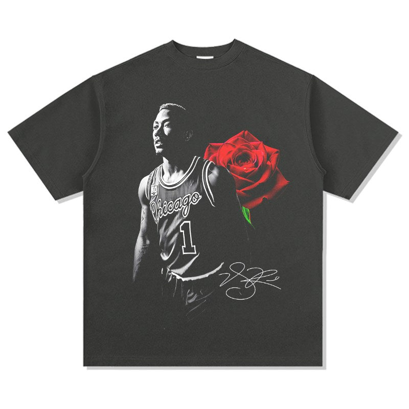 DERRICK ROSE VINTAGE TEE · FADEAWAY