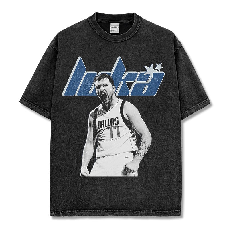 LUKA DONCIC VINTAGE TEE · TRIPLE DOUBLE