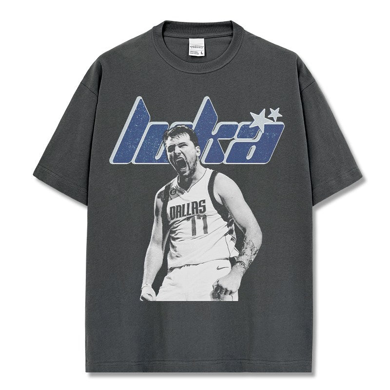LUKA DONCIC VINTAGE TEE · TRIPLE DOUBLE