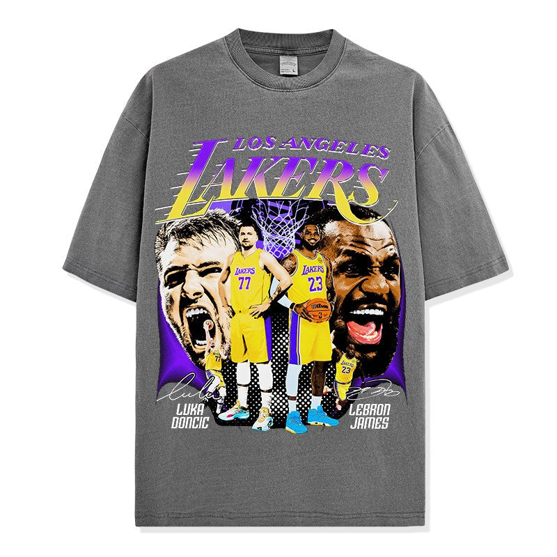 LUKA DONCIC & LEBRON JAMES VINTAGE TEE · CROSSOVER