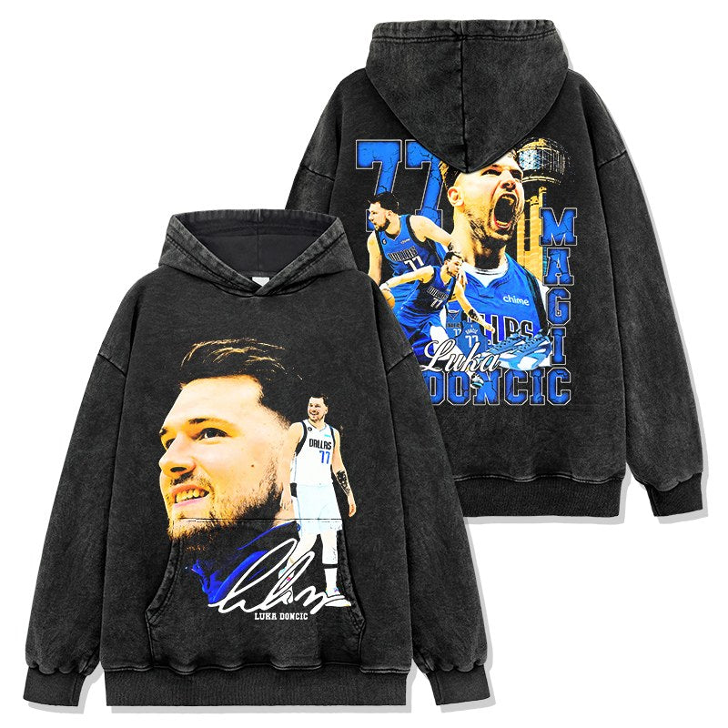 LUKA DONCIC VINTAGE HOODIE · AND ONE