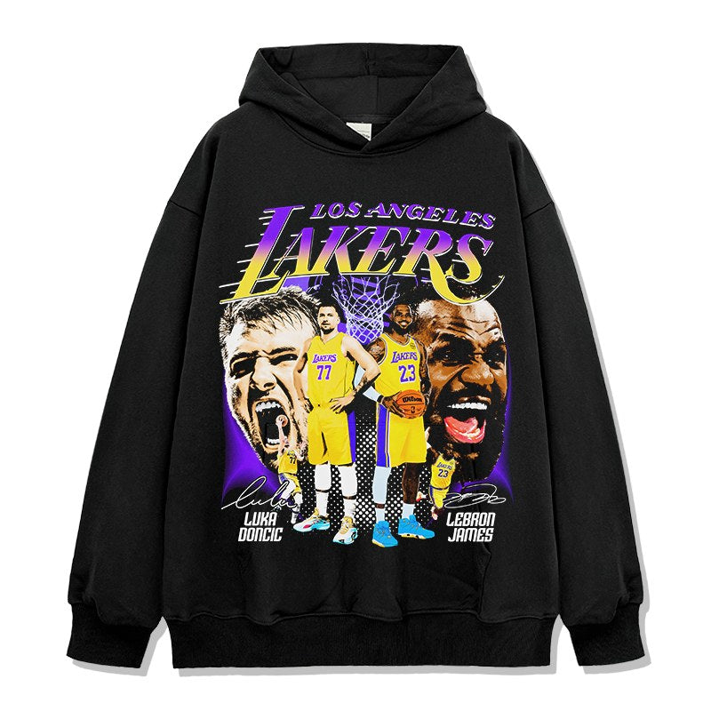 LUKA DONCIC & LEBRON JAMES VINTAGE HOODIE · CROSSOVER