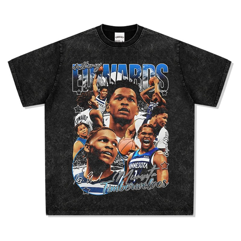 ANTHONY EDWARDS VINTAGE TEE · TRIPLE DOUBLE