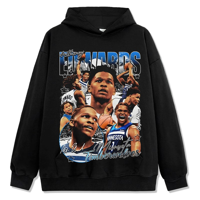 ANTHONY EDWARDS VINTAGE HOODIE · TRIPLE DOUBLE