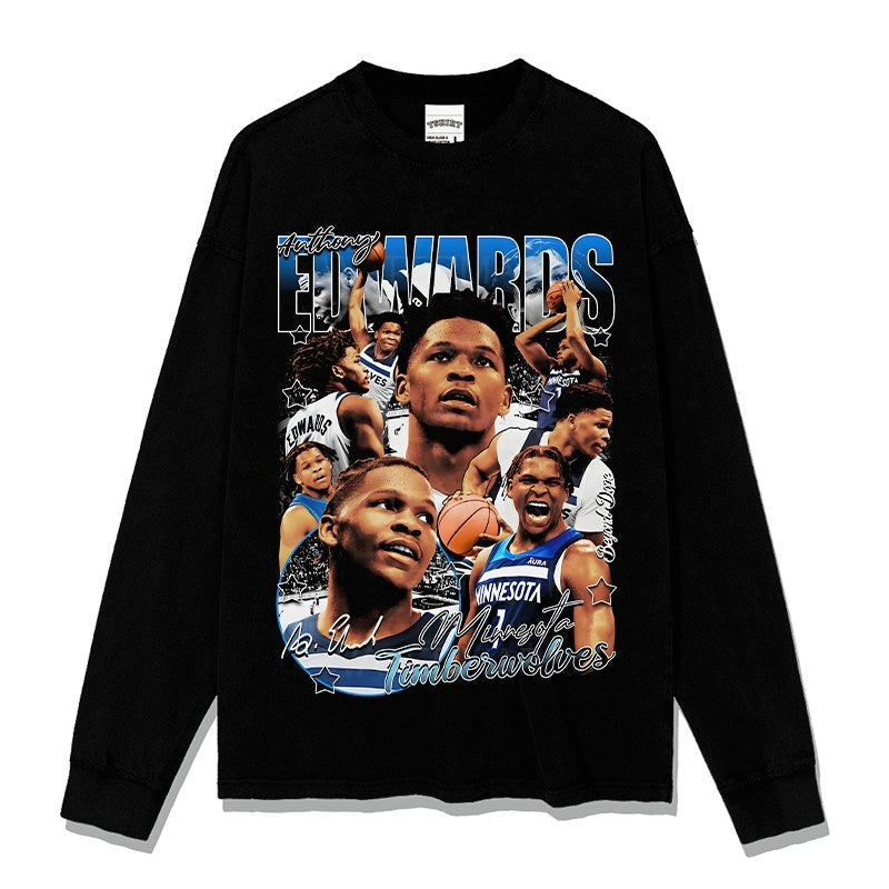 ANTHONY EDWARDS LONG SLEEVE · TRIPLE DOUBLE