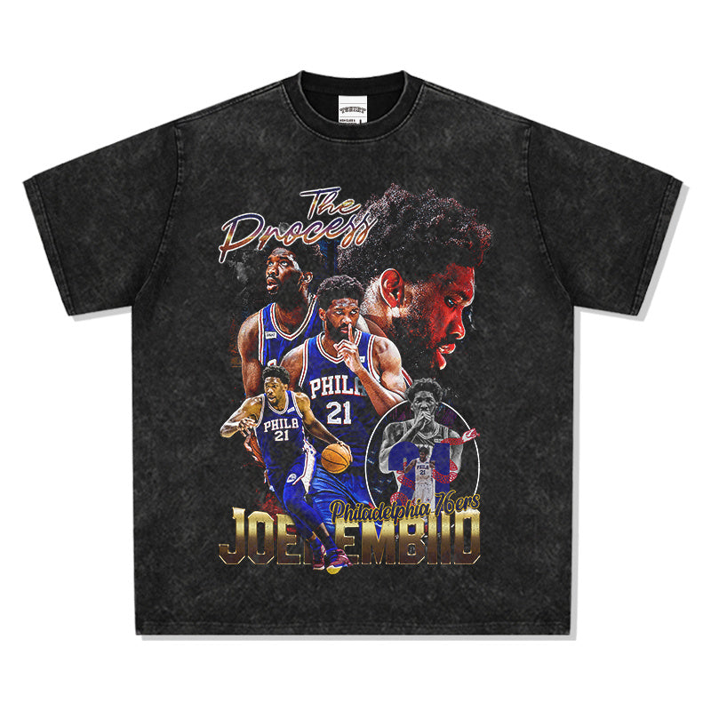 JOEL EMBIID VINTAGE TEE · FADEAWAY