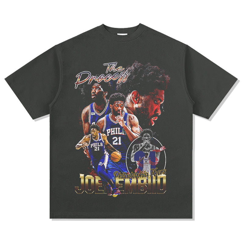 JOEL EMBIID VINTAGE TEE · FADEAWAY