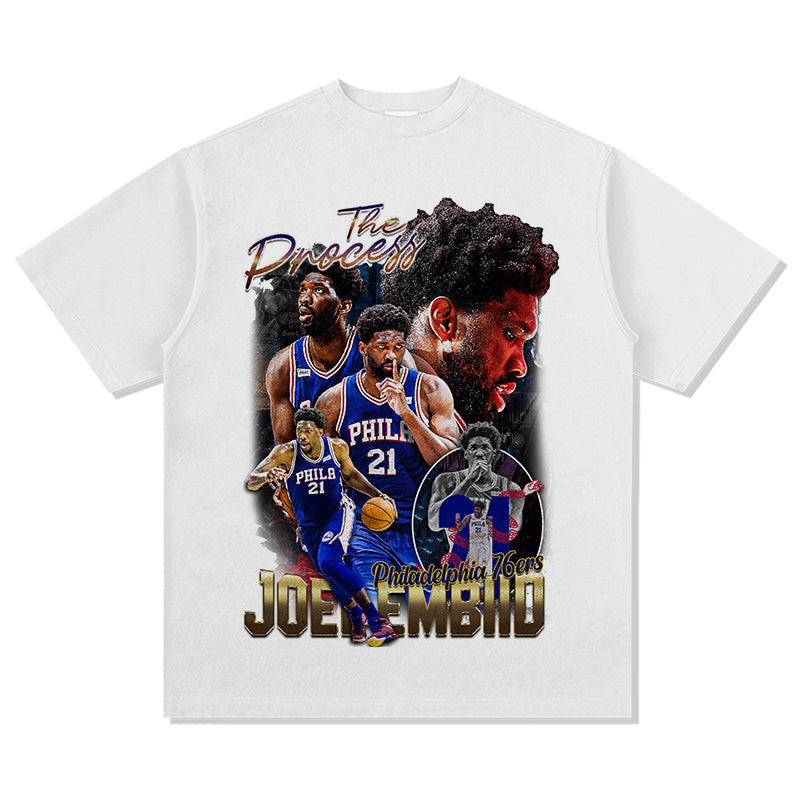JOEL EMBIID VINTAGE TEE · FADEAWAY