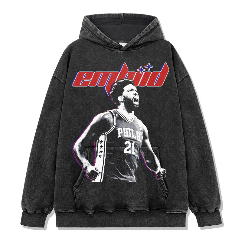 JOEL EMBIID VINTAGE HOODIE · ICON