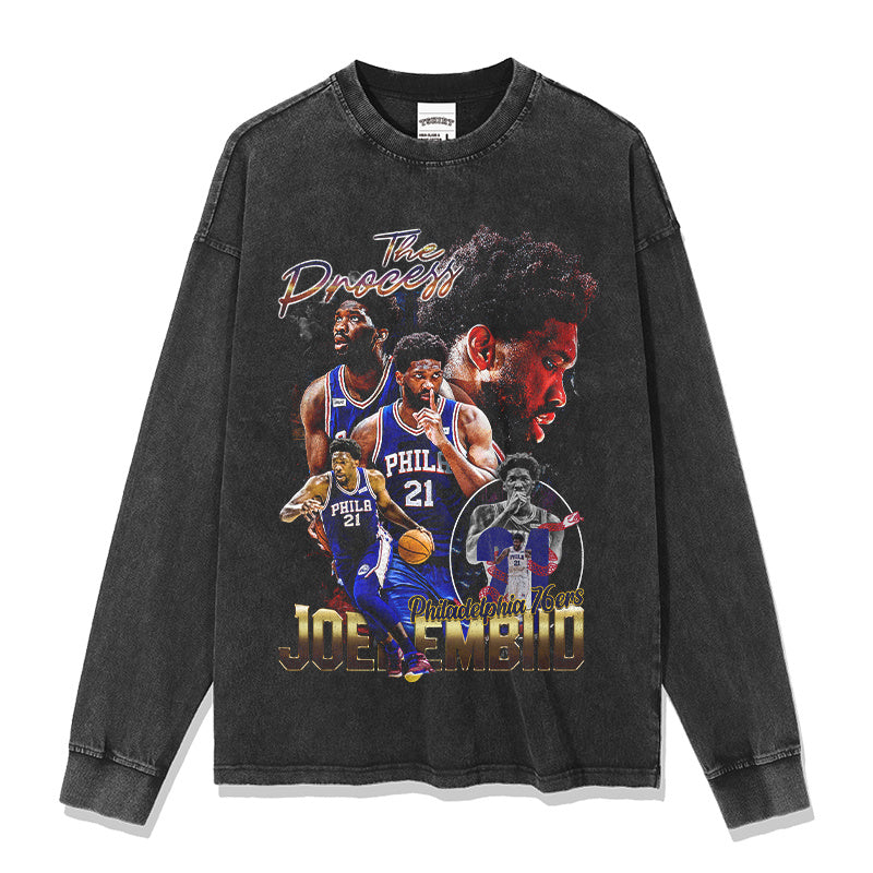 JOEL EMBIID LONG SLEEVE · FADEAWAY