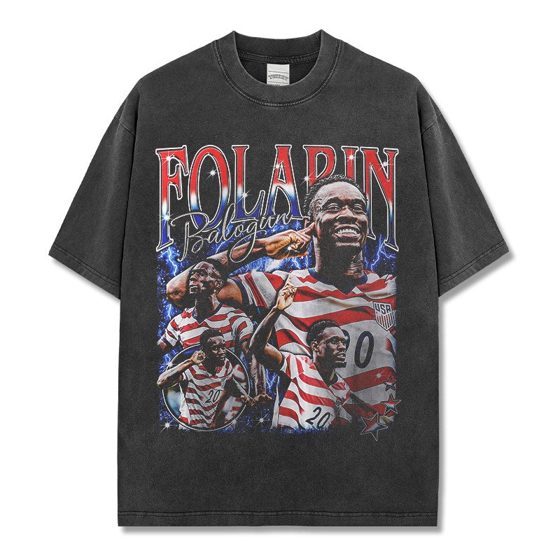 FOLARIN BALOGUN VINTAGE TEE · GOLDEN BOOT