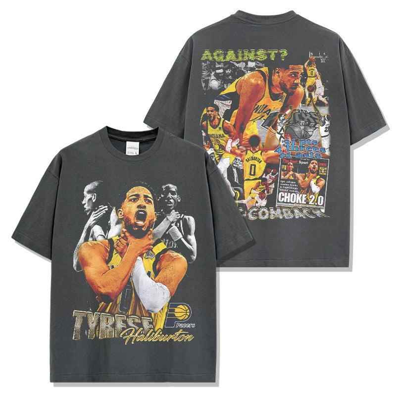 TYRESE HALIBURTON VINTAGE TEE · DYNASTY