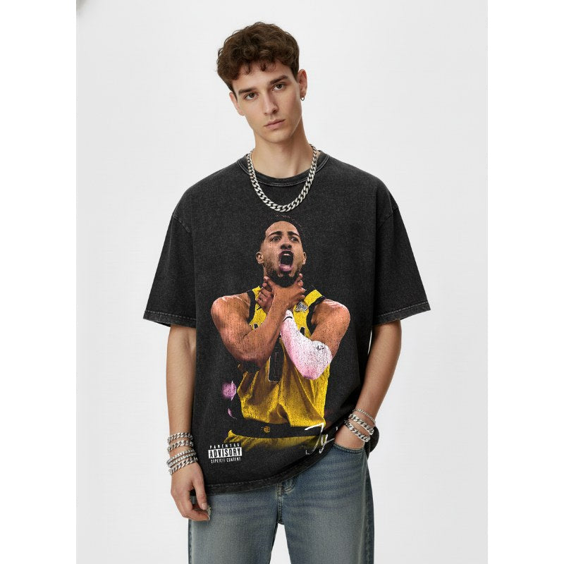 TYRESE HALIBURTON VINTAGE TEE · FADEAWAY