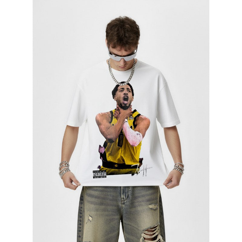 TYRESE HALIBURTON VINTAGE TEE · FADEAWAY