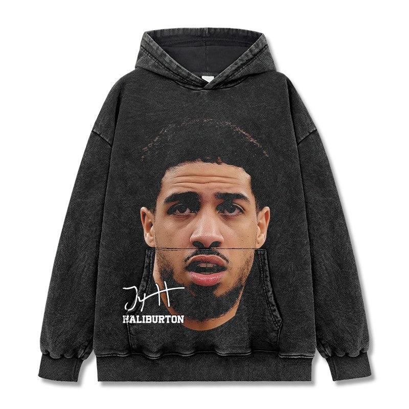 TYRESE HALIBURTON VINTAGE HOODIE · ICON