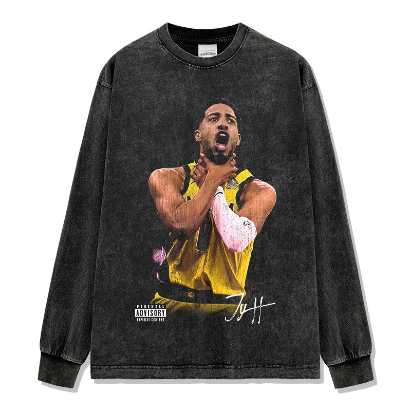 TYRESE HALIBURTON LONG SLEEVE · FADEAWAY