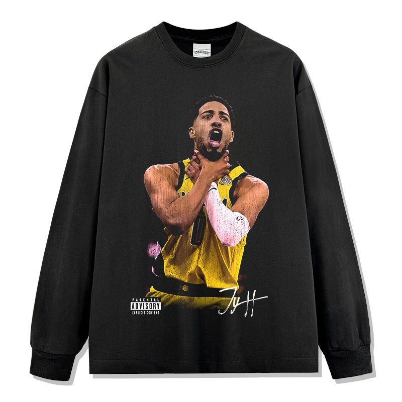 TYRESE HALIBURTON LONG SLEEVE · FADEAWAY