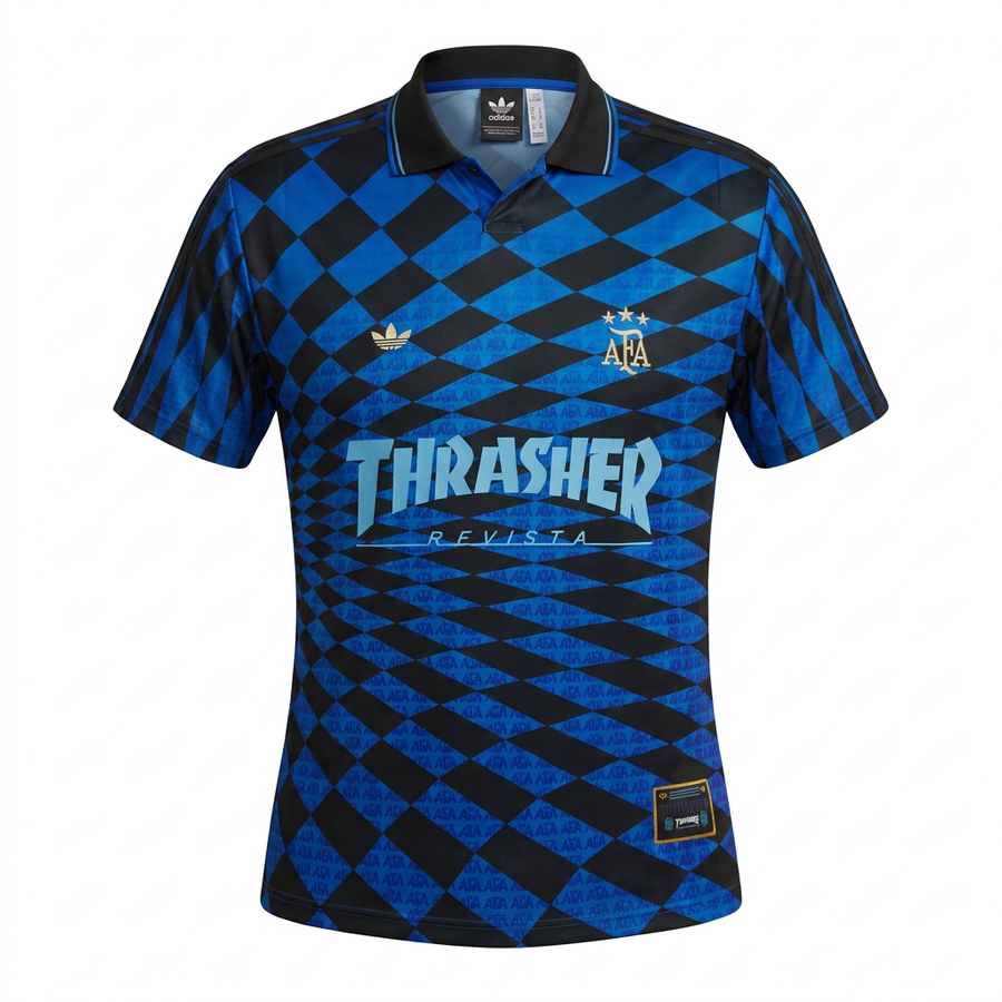 חולצה בסגנון רטרו ארגנטינה X Thrasher