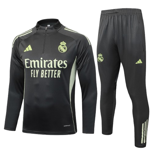 אימונית חצי רוכסן ריאל מדריד שחורה