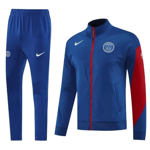 חליפת פריז כחולה אדומה רוכסן מלא