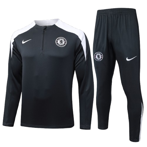 אימונית חצי רוכסן צ'לסי שחורה