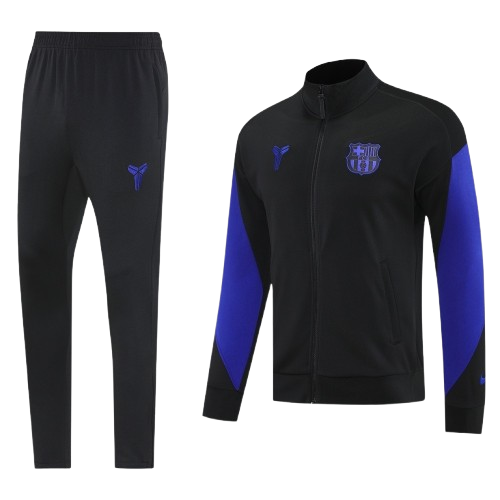 חליפת בארסה שחורה רוכסן מלא