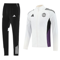 חליפת יונייטד לבנה רוכסן מלא