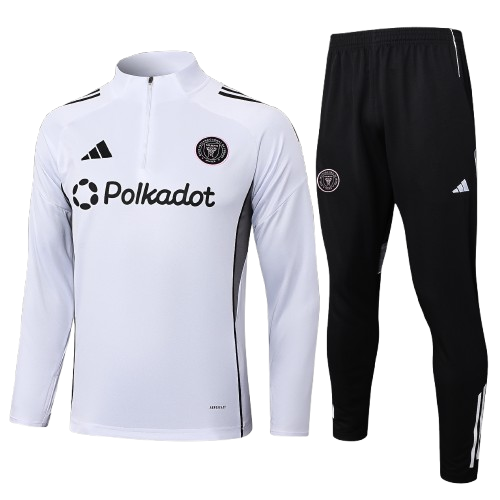 אימונית חצי רוכסן אינטר מיאמי לבנה