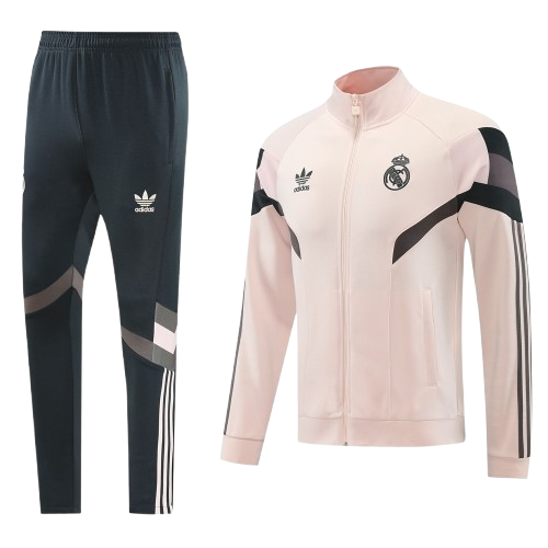 חליפת ריאל לבנה רוכסן מלא