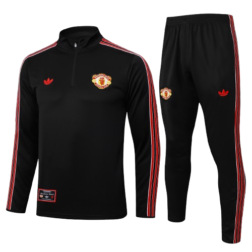 אימונית חצי רוכסן מנצ'סטר יונייטד שחורה