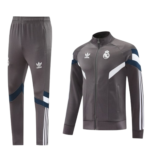 חליפת ריאל אפורה רוכסן מלא